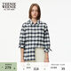 Teenie Weenie小熊女裝襯衫秋季棉學(xué)院風(fēng)休閑潮流格紋長(cháng)袖襯衣藏青 藏青色 S (160)