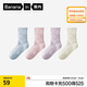 蕉內銀皮303A女士堆堆襪10A抗菌輕薄花邊長(cháng)筒棉感襪子透氣春夏季4雙裝