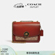 蔻馳（COACH）奧萊女士女包經(jīng)典標志帆布MADISON 單肩斜挎包山茶花 棕黃色銹色