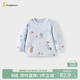 童泰（TONGTAI）寶寶上衣秋冬季純棉夾棉嬰兒衣服兒童內衣加厚棉服棉襖藍色110cm