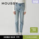 moussy 新品經(jīng)典水洗鉛筆褲小腳牛仔褲女010GAA12-2730 111淺藍色 XL
