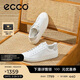 愛(ài)步（ECCO）板鞋男 經(jīng)典百搭牛皮輕奢休閑鞋 街頭521304 白色/砂礫灰43 HL