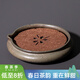 容山堂粗陶壺承儲水小茶盤(pán)毛氈養壺墊紫砂壺承家用干泡臺功夫茶具 粗陶上釉壺托-毛氈黑釉