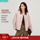 茵曼（INMAN）復古拼接翻領(lǐng)格紋袖外套2026春季女裝新款設計感寬松夾克上衣 淺粉色 M