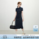 范思藍恩天才少女學(xué)院風(fēng)polo連衣裙女2025夏新款長(cháng)款收腰裙子2179 藏青色 XL