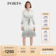 PORTS寶姿秋季新款女裝時(shí)尚圓點(diǎn)印花連衣裙ALD9D015QPT100 白黑混色 M 6