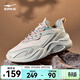 鴻星爾克女鞋運動(dòng)鞋厚底老爹鞋復古舒適女子休閑鞋簡(jiǎn)約鞋子鳳棲梧 粉刷灰/淺灰 40