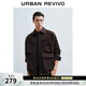 UR秋季新款男裝潮流工裝多口袋超寬松夾克外套UUV150036 深紅棕 M (M-L)