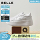 百麗（Belle）沈月同款步步糕厚底小白鞋女26新款商場(chǎng)增高休閑板鞋E7J1DAM6預售 米白色（6CM跟高）【沈月同款】 37