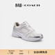蔻馳（COACH）男士男鞋SPORT運動(dòng)鞋網(wǎng)面系帶跑步鞋休閑鞋輕奢時(shí)尚輕便百搭通勤 淺灰色/亮白色 41.5