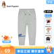 暇步士（Hush Puppies）童裝兒童褲子男女大童新款簡(jiǎn)約舒適百搭休閑長(cháng)褲 花灰C款 150