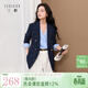 三彩2025秋季新款休閑西裝外套收腰西服雙排扣通勤Z 藏青色 M 160/84A