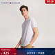 Tommy Hilfiger春夏男裝純棉休閑簡(jiǎn)約舒適純色內搭打底衫圓領(lǐng)短袖T恤上衣 白色YBR S （推薦：120-135斤）