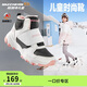 Skechers斯凱奇兒童棉鞋冬季時(shí)尚女童皮鞋短靴加絨保暖雪地靴8701648L