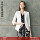 顏域簡(jiǎn)約白色西裝外套女2025年早春新款氣質(zhì)職業(yè)裝通勤正裝小西服 白色 XL