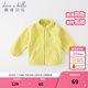 戴維貝拉（DAVE＆BELLA）兒童春裝男童外套女寶寶洋氣女童休閑上衣女孩搖粒絨外衣春季 黃色 100 cm（建議身高90-100cm）
