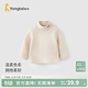 童泰（TONGTAI）寶寶打底衫春秋嬰兒衣服男女童休閑外出T恤兒童高領(lǐng)翻領(lǐng)上衣 米白 100 cm
