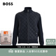 雨果博斯BOSS 男士26年春季新款正面絎縫羊毛針織夾克 深藍色 L