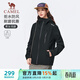 駱駝（CAMEL）李一桐同款外套男女春秋拒水夾克風(fēng)衣 C35CR0L0019 幻影黑 XXL