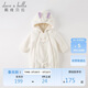 戴維貝拉（DAVE＆BELLA）嬰兒連體衣女寶寶滿(mǎn)月服保暖冬裝爬服新生兒外出服