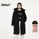 ONLY 2025冬季90白鴨絨三防連帽保暖中長(cháng)款羽絨服女|125412021