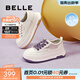 百麗（Belle）透氣網(wǎng)面小白鞋女厚底休閑運動(dòng)板鞋B1175BM3預售 蜂蜜牛乳-皮面 35 (225mm)