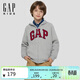 蓋璞（GAP）男女童2026春季新款logo毛圈寬松連帽衫兒童裝衛衣外套861114