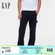 蓋璞（GAP）男裝秋季款大口袋寬松舒適直筒梭織休閑褲牛仔褲美版793957