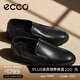 愛(ài)步（ECCO）皮鞋男 一腳套樂(lè )福鞋真皮男士皮鞋增高男鞋 里斯622144 黑色62214401001 40