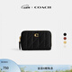 蔻馳（COACH）新款女士PILLOW菱格紋絎縫小號環(huán)繞式拉鏈卡包 B4/黑色