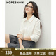 紅袖（hopeshow）襯衫女高級感輕奢減齡洋氣2026春季新款女裝甜美氣質(zhì)顯瘦百搭上衣 本白001 S
