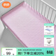 良良苧麻嬰兒隔尿墊防水可洗純棉兒童隔尿墊大尺寸 格秀·粉【雙面肌感】 110*70cm