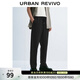 UR夏季新款男裝時(shí)尚休閑通勤松緊腰抽繩蘿卜褲UMM650035 黑色 32