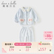 戴維貝拉（DAVE＆BELLA）女童家居服套裝兒童珊瑚絨睡衣冬裝寶寶A類(lèi)