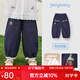 JELLYBABY[抗菌防褪色]女童牛仔褲春兒童休閑褲小女孩長(cháng)褲春裝寶寶外穿褲子 牛仔藍 110 110cm