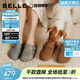 百麗（Belle）厚島吐司勃肯鞋女2026春新商場(chǎng)厚底增高休閑吐司鞋F3G1DAH6 灰色（2代-4CM增高）【周雨彤同款】 36