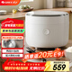 格力（GREE）0涂層電飯煲家用2-3-5人電飯鍋小型無(wú)涂層不銹鋼內膽ih電飯煲蒸煮一體3L小白GDCF-3018C