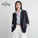 伊芙麗（eifini）【朱珠同款】伊芙麗7分袖白色西裝萊賽爾袖口捏褶外套26春季新款 藏青 西裝 S 80-100斤