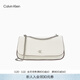 Calvin Klein女包優(yōu)雅休閑通勤ck字母單肩斜挎包腋下包鏈條包 FUP-百合白 均碼