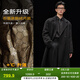 伯爵卓爾高端全羊毛雙面呢大衣100%男士2025秋冬季新款中長(cháng)款通勤男裝外套 月夜黑（中長(cháng)款） 【二代-石墨烯/鵝絨內膽】 L (175)