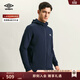 茵寶彈力科技運動(dòng)連帽外套空氣層25新款復古夾克風(fēng)衣男 經(jīng)典藍 XL