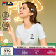 FILA 斐樂(lè )官方女子針織短袖T恤2026春季新款時(shí)尚休閑小貓刺繡圓領(lǐng)上衣