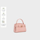 CHARLES&KEITH鱷魚(yú)紋凱莉包手提斜挎婚包包女包生日禮物CK2-50270880-1 粉紅色Pink S