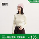森馬（Semir）毛衣女冬季舒適緊身半高領(lǐng)正肩純色羊毛衫顯瘦打底衫101724107003