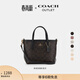 蔻馳（COACH）奧萊女士女包經(jīng)典標志CITY迷你托特包單肩斜挎手提包mini city15 IM/胡桃木色/黑色