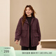 纖莉秀【都市獵人】巴恩風(fēng)防水防污保暖派克服棉服大碼胖mm冬裝款4238 暗紫紅 XL