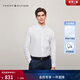Tommy Hilfiger【牛津紡】26春夏新款男裝商務(wù)休閑修身簡(jiǎn)約長(cháng)袖襯衫外套 白色YCD S (推薦：120-130斤)