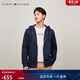Tommy Hilfiger【抓絨保暖】秋冬男裝休閑純色連帽拉鏈開(kāi)衫重磅衛衣外套