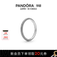 潘多拉（PANDORA）ME系列率性年輪戒指紋理可疊戴情侶對戒生日禮物 黑色紋理 60mm