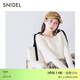 SNIDEL2025秋冬新品蝴蝶結吊帶露肩V領(lǐng)長(cháng)袖羅紋針織衫SWNT254240 象牙白 均碼 (F)